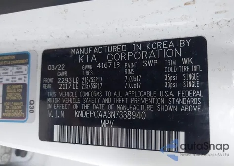 2022 Kia Seltos Lx from USA, damaged, VIN KNDEPCAA3N7338940